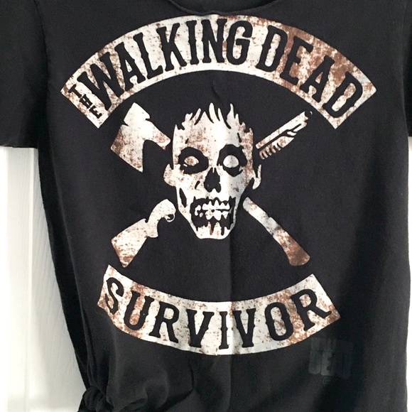THE WALKING DEAD Survivor Logo Black Short Sleeve T-Shirt Size Small - Picture 7 of 8